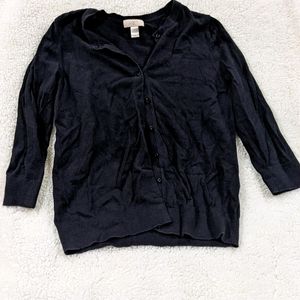 LOFT Black button cardigan